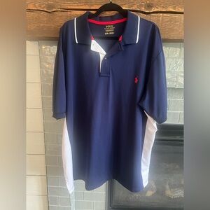 Polo Ralph Lauren Polo Shirt Mens 2XLT Navy Blue Pony Performance Golf Athletic